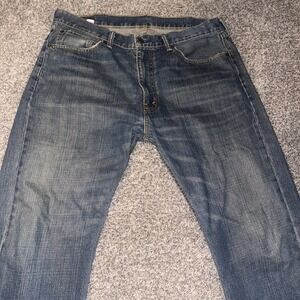 Levis 505 Jeans Mens 38x30 Blue Straight Leg Relaxed Fit Medium Wash Denim